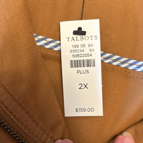 NWT talbots canvas jacket. 2X Tan/brown - Picture 3 of 10